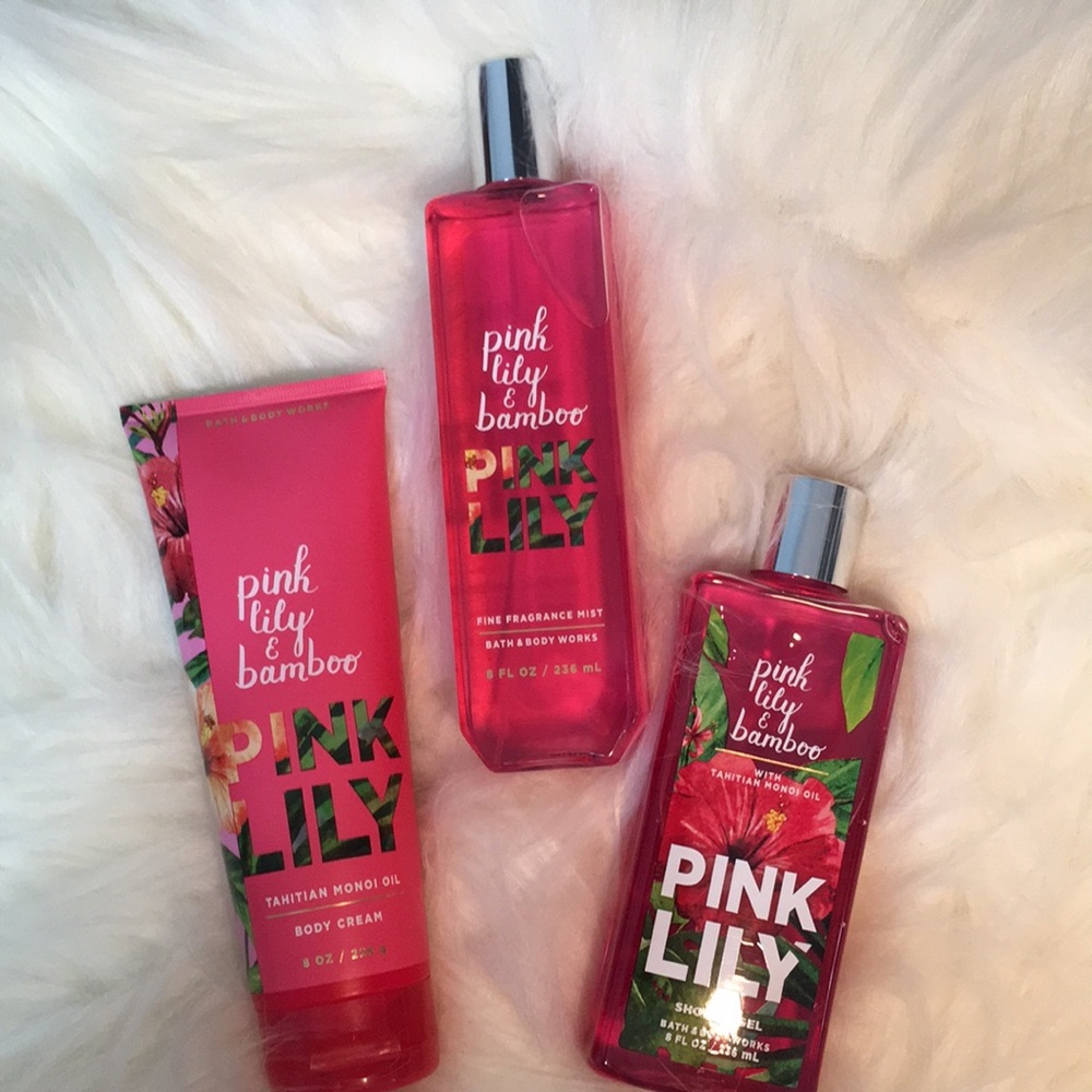 Limited Availability BBW Pink Lily and Bamboo Set